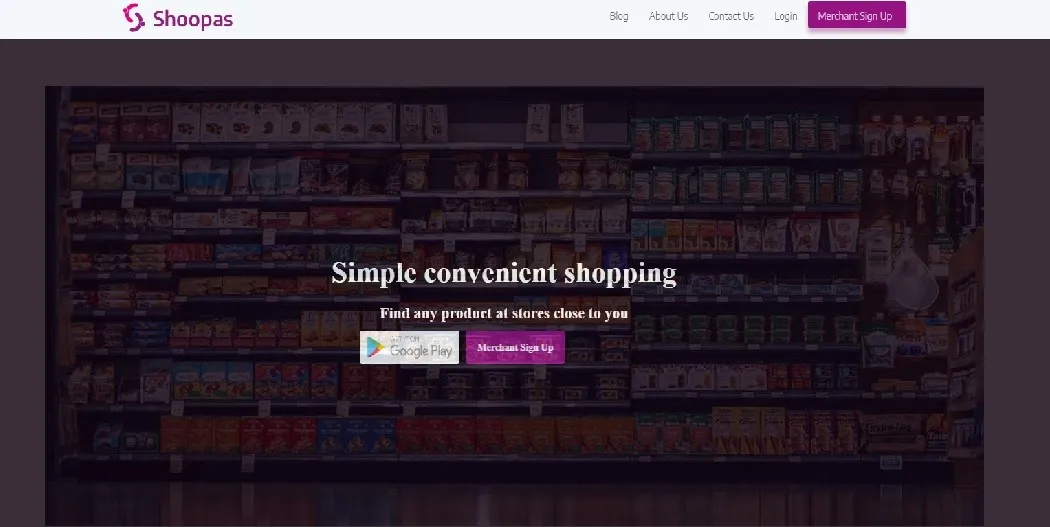 Shoopas website screenshot - Shoopas