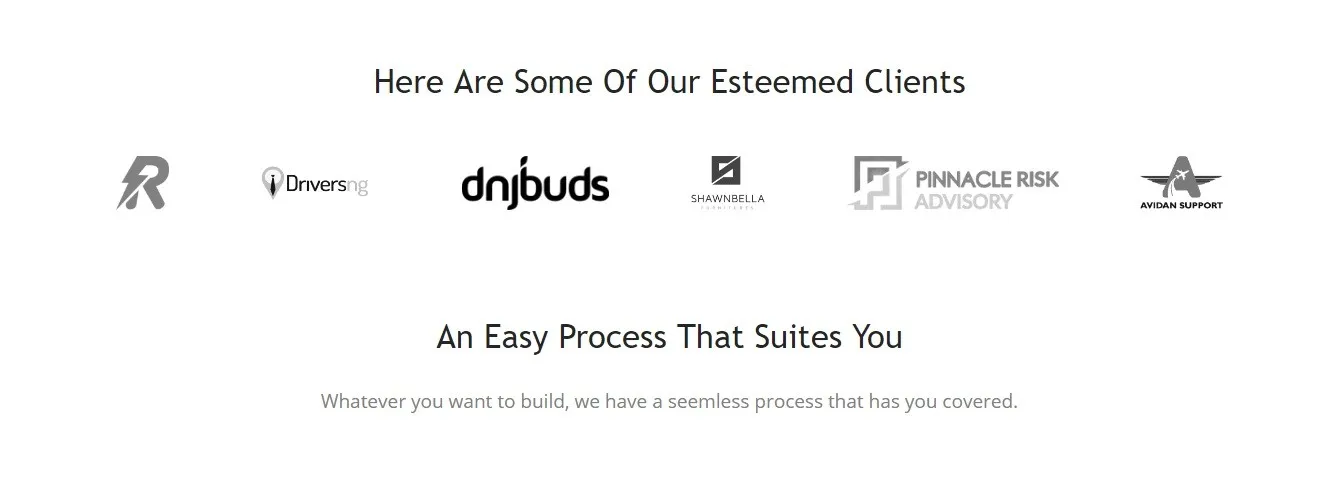 Sprinble Clients website - Screenshot