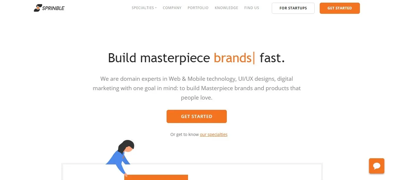 Sprinble - website screenshot - Smepeaks