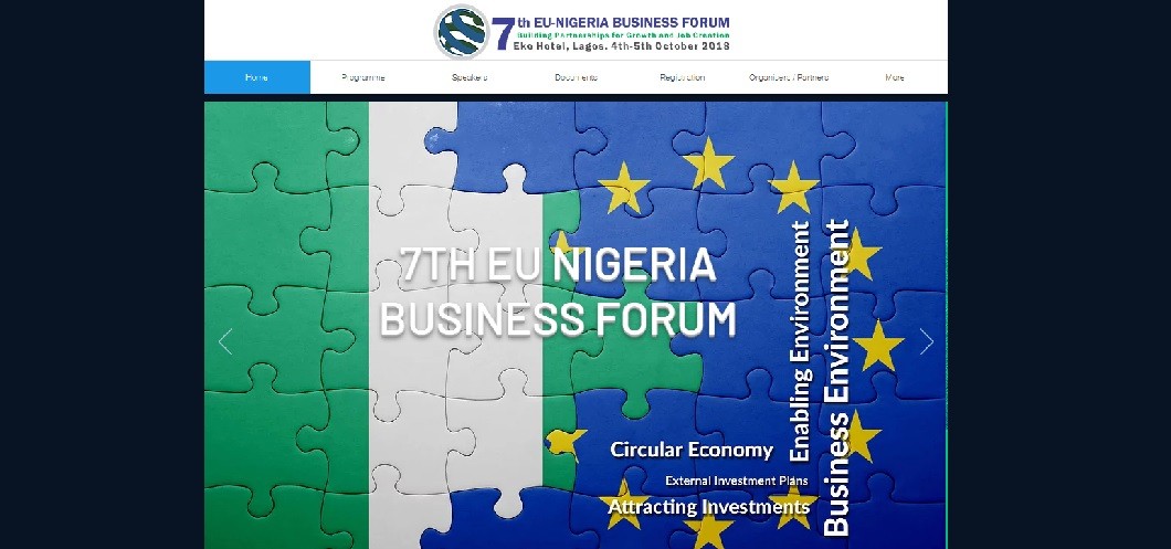 EU website screenshot - EU-Nigeria Business