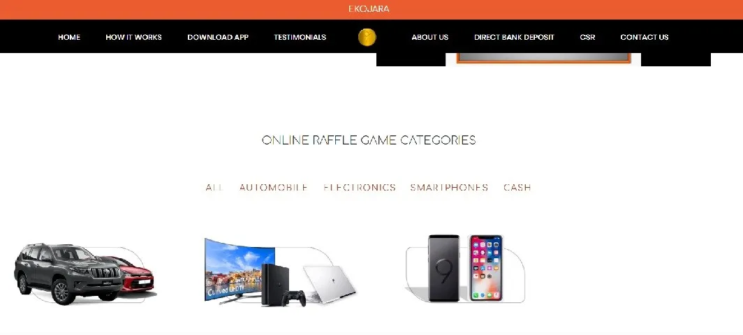 Ekojara website screenshot - Ekojara