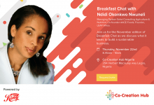  Attend CcHub Breakfast Chat With Ndidi Nweneli, Tomorrow