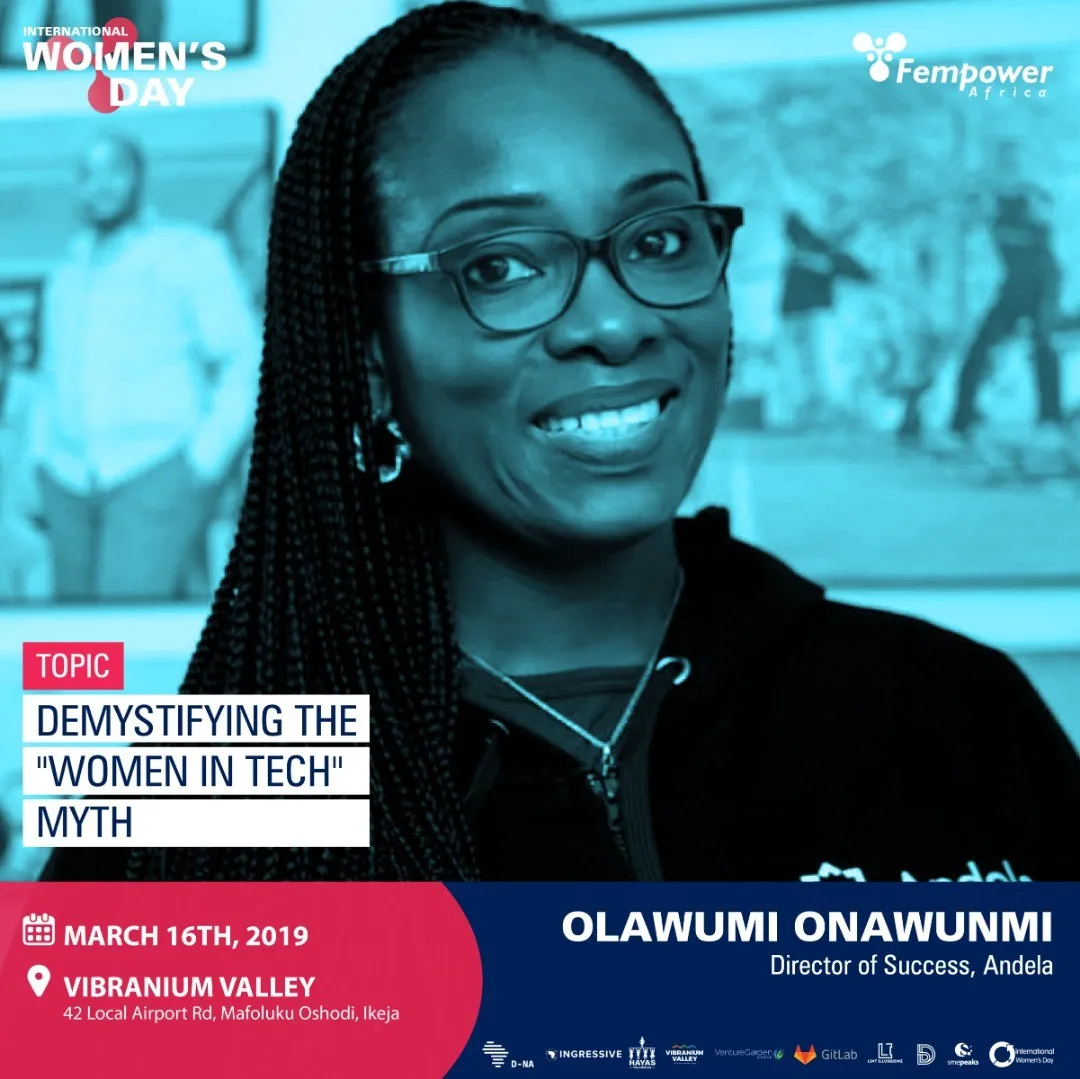 Olawumi Onawuni, Andela - One of Fempower IWD Event Speakers