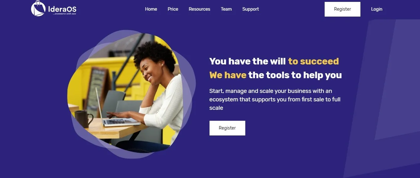 IderaOs homepage screenshot
