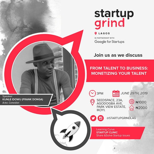 Startup Grind Lagos to host Frank Donga in June, 2019