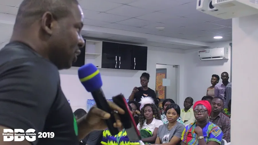 Wande Adalemo speaking at smepeaks BBG programme 