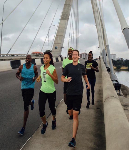Mark Zuckerberg jogging on Lekki-Ikoyi bridge, Lagos