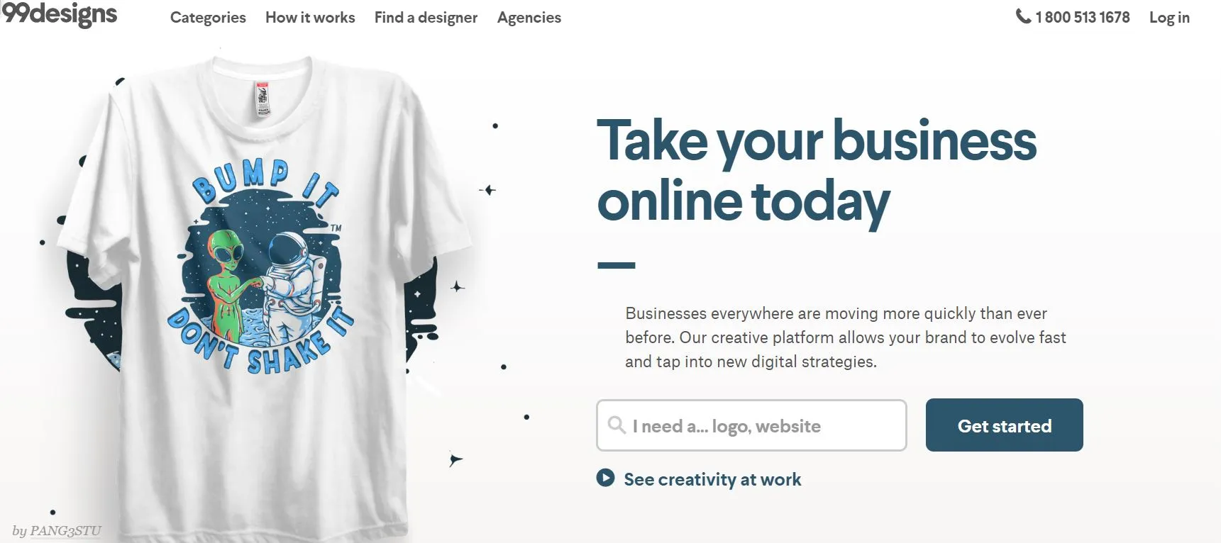 99 Designs Homepage 