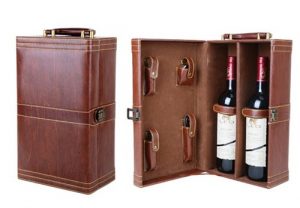Leather wine carrier
