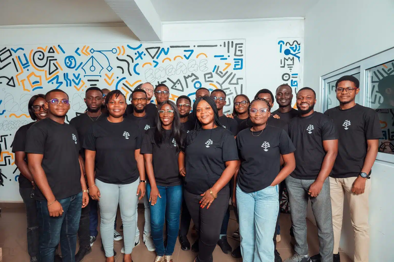 Picture of Ghanaian AI startup team -- Aya Data
