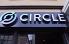 Circle`s logo on building to buttress partnership with African Cross-border payments providers for USDC on/off ramping