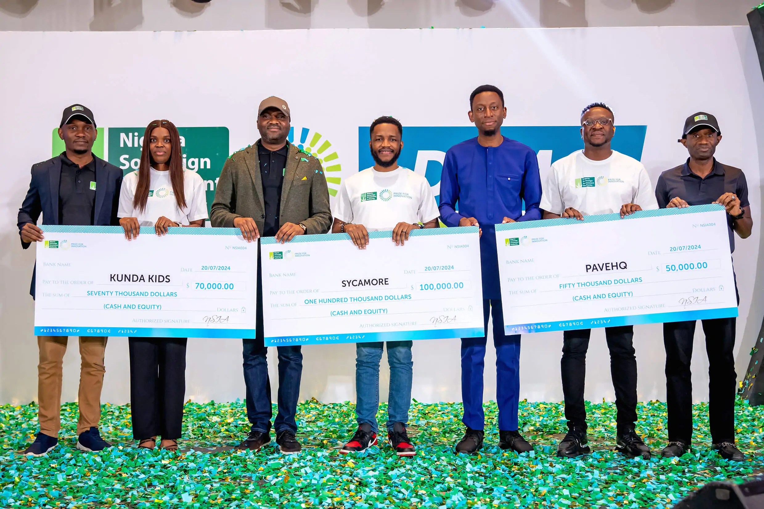 Image showcasing NSIA Prize for Innovation and a $100,000 award