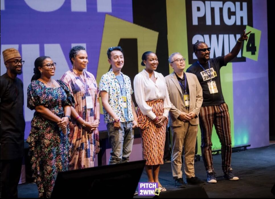 Pitch2Win5 - past finalists on stage